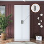 Hanah Home Armario Blanco con Estanterías